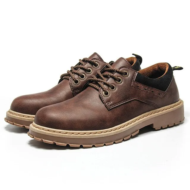 New Fashion Italian Men Leather Martin Shoes