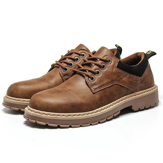 New Fashion Italian Men Leather Martin Shoes