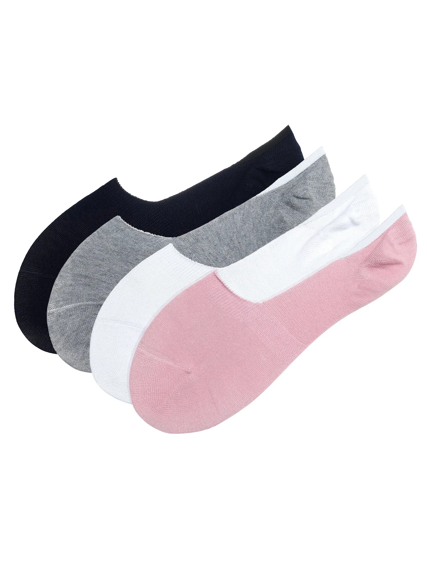 No Show Women Solids | Box Of 4 Pairs | Ballerina Socks