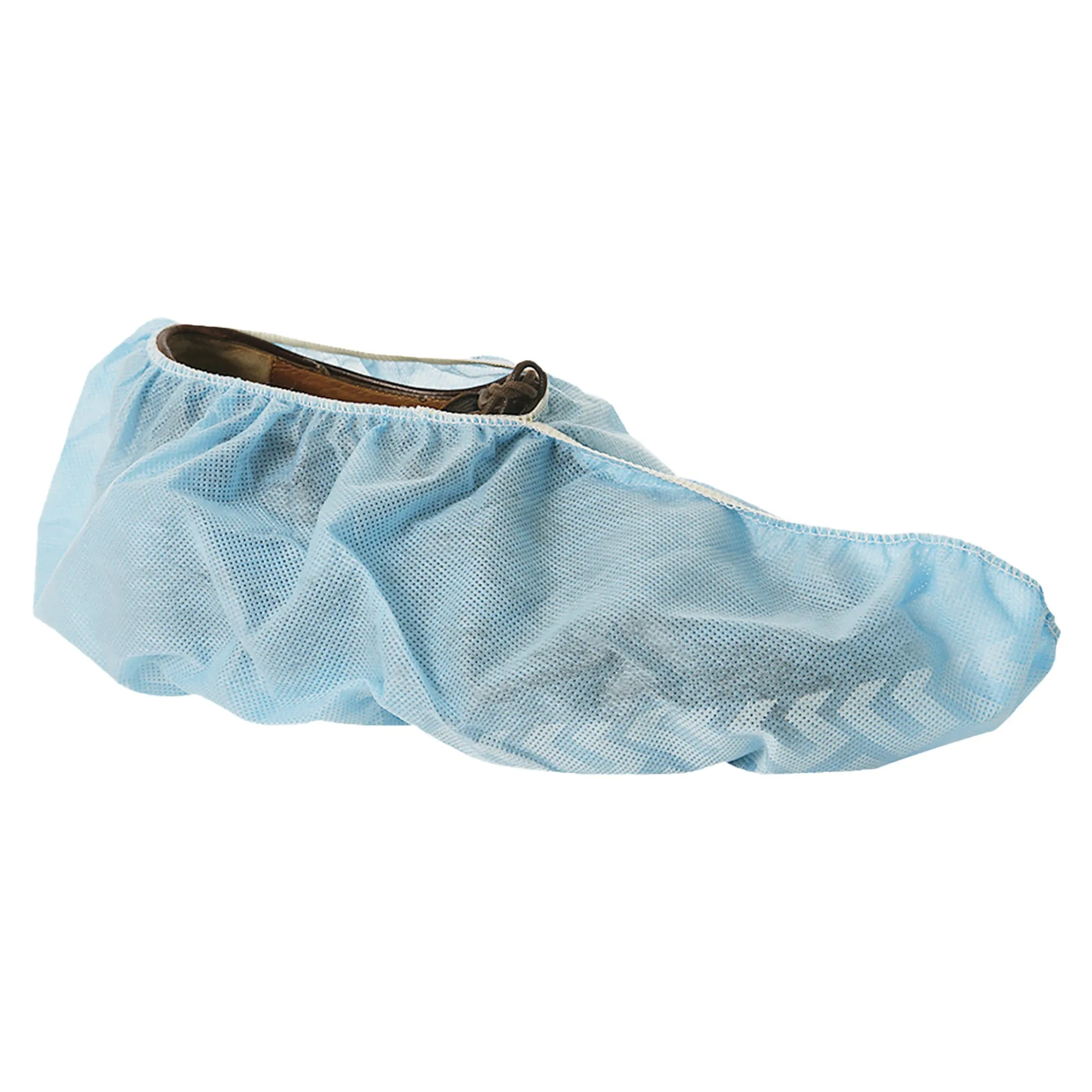 OVERSHOES NON SLIP PROTECTIVE NON WOVEN SHOE COVER LIGHT BLUE ANTI-SLIP X 100 (50 Pair)