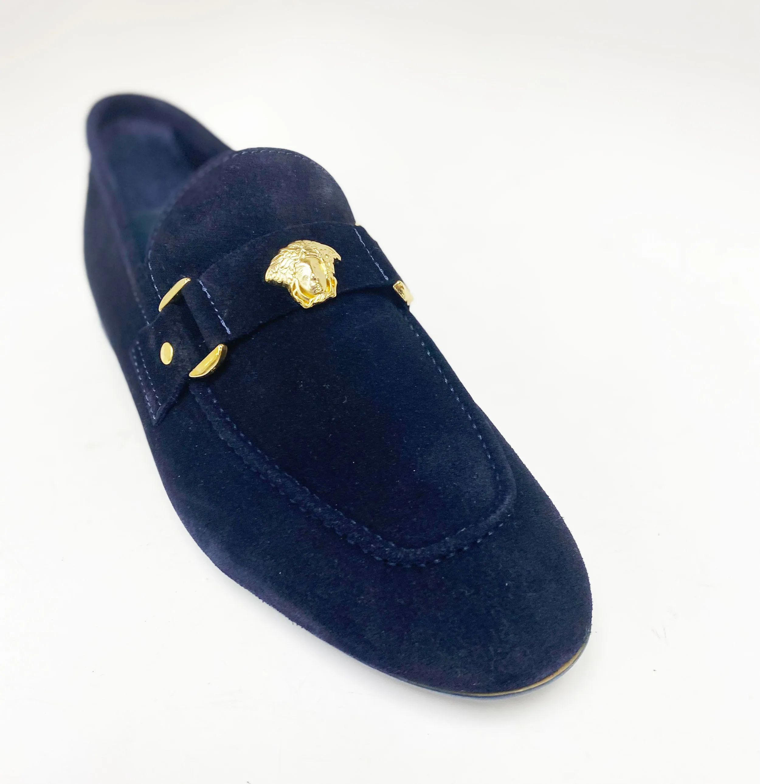 Pelle Suede Slip-On Loafer Navy