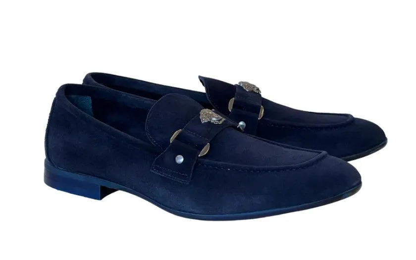 Pelle Suede Slip-On Loafer Navy