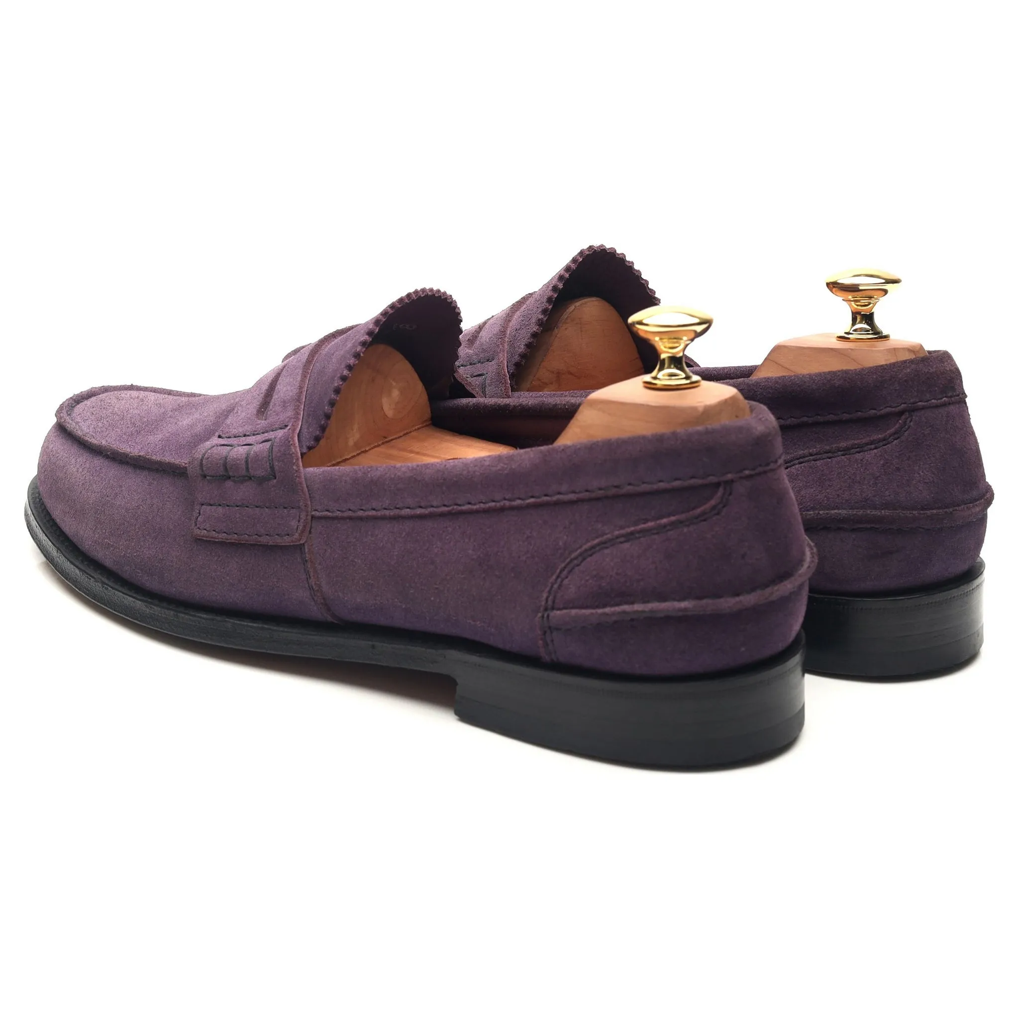 'Pembrey' Purple Suede Loafers UK 10 F