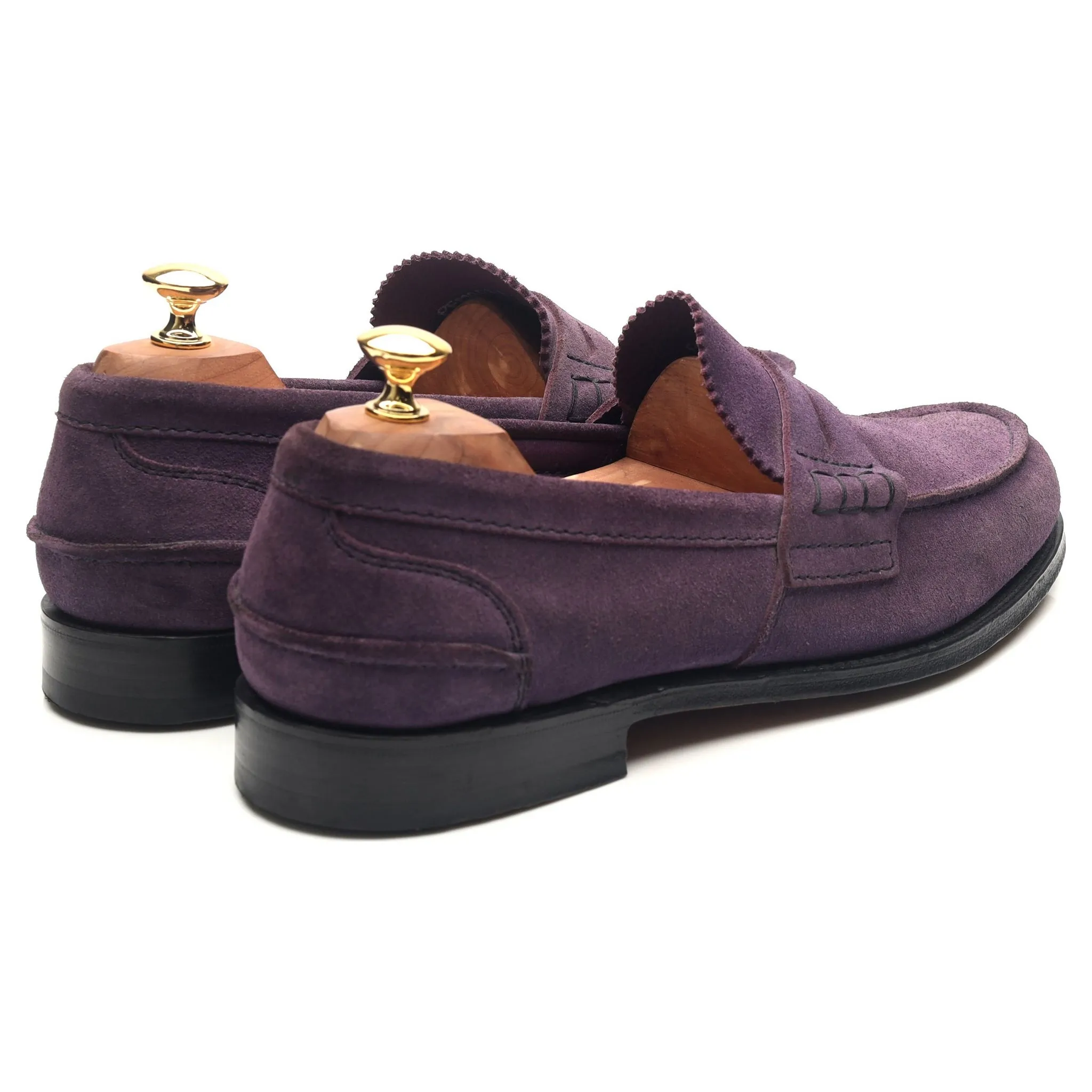 'Pembrey' Purple Suede Loafers UK 10 F