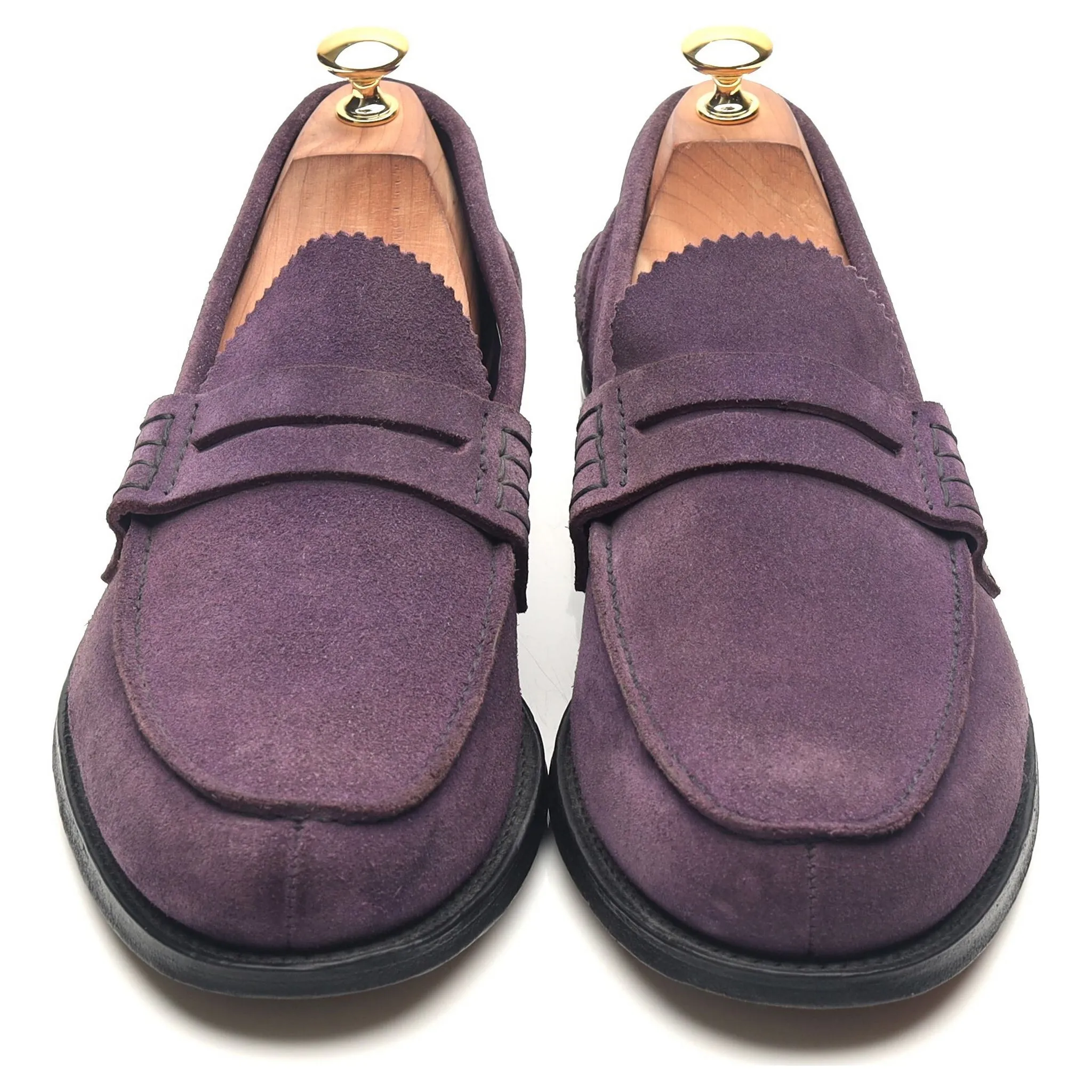 'Pembrey' Purple Suede Loafers UK 10 F