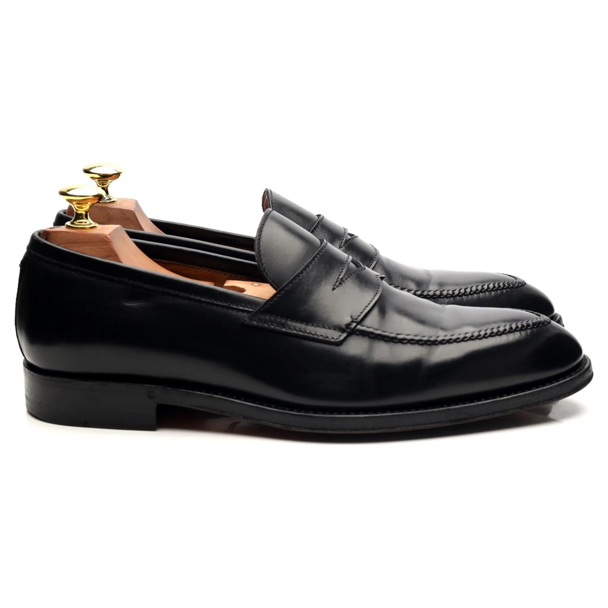 'Principe' Black Leather Loafers UK 7.5 EU 41.5