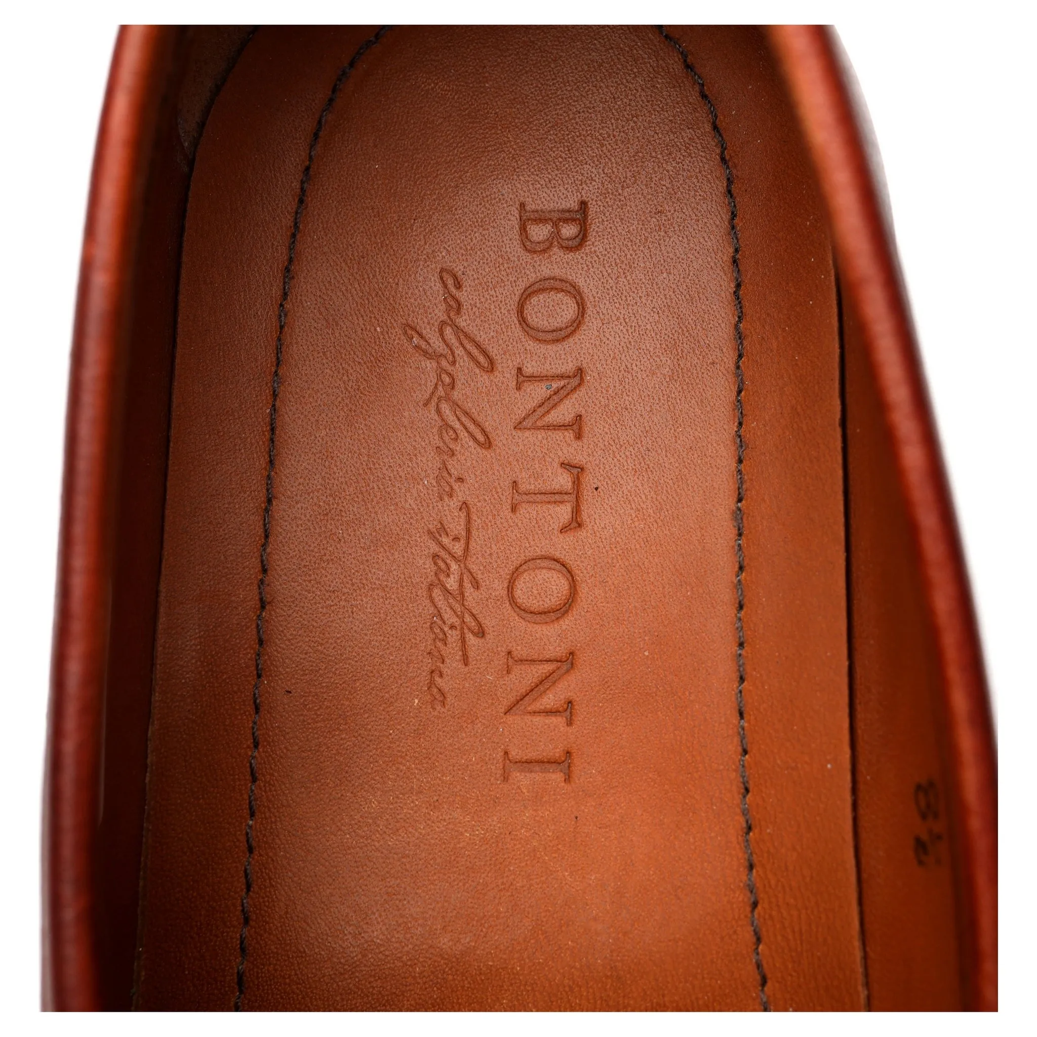 'Principe' Tan Brown Leather Loafers UK 8.5