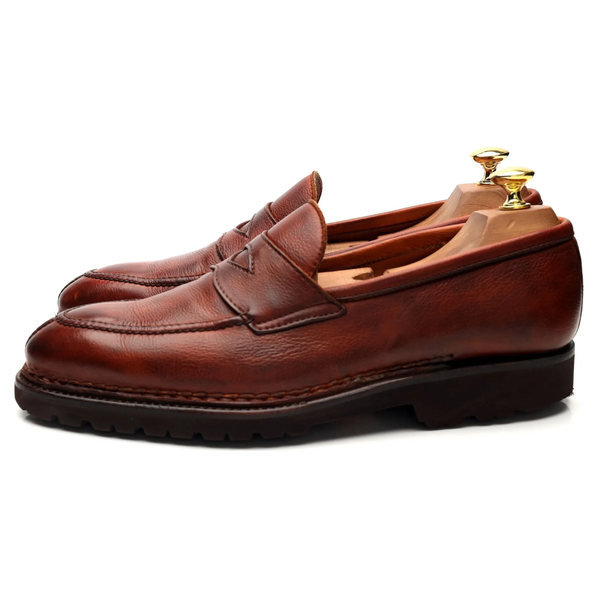 'Principe' Tan Brown Leather Loafers UK 8.5