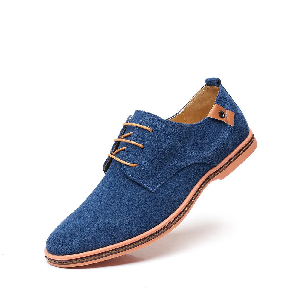 Real Suede Leather Oxford Formal Dress Shoes