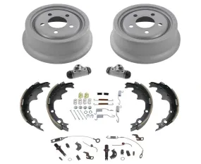 Rear Brake Drums 9 x 2.5 Inch & Brake Shoes for Jeep Wranger 8pc 1991-1998