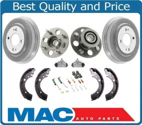 Rear Drums Hub Bearing Brake Shoes Cylinders Hardware Kit Honda Civic 96-00 ABS