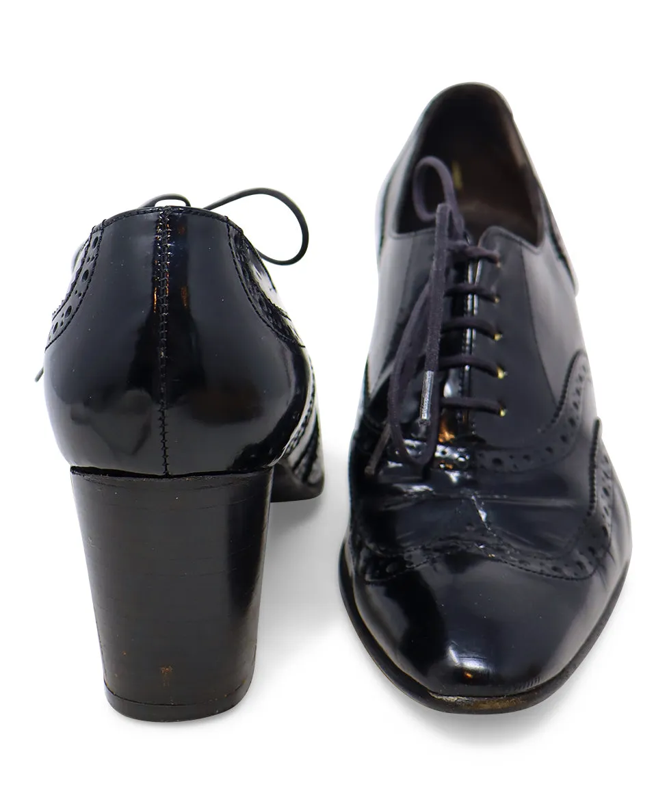 Robert Clergerie Black Leather Oxfords sz 8