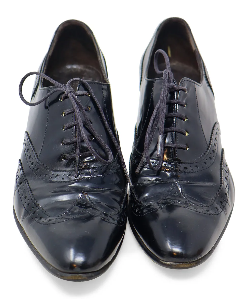 Robert Clergerie Black Leather Oxfords sz 8