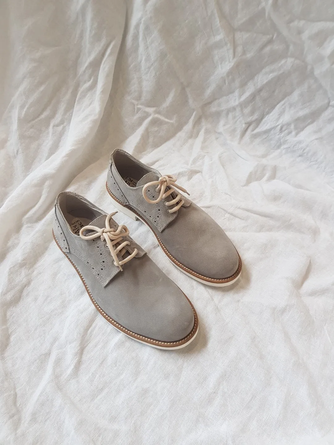 Roman Rock - Camoscio Grey Suede Derby