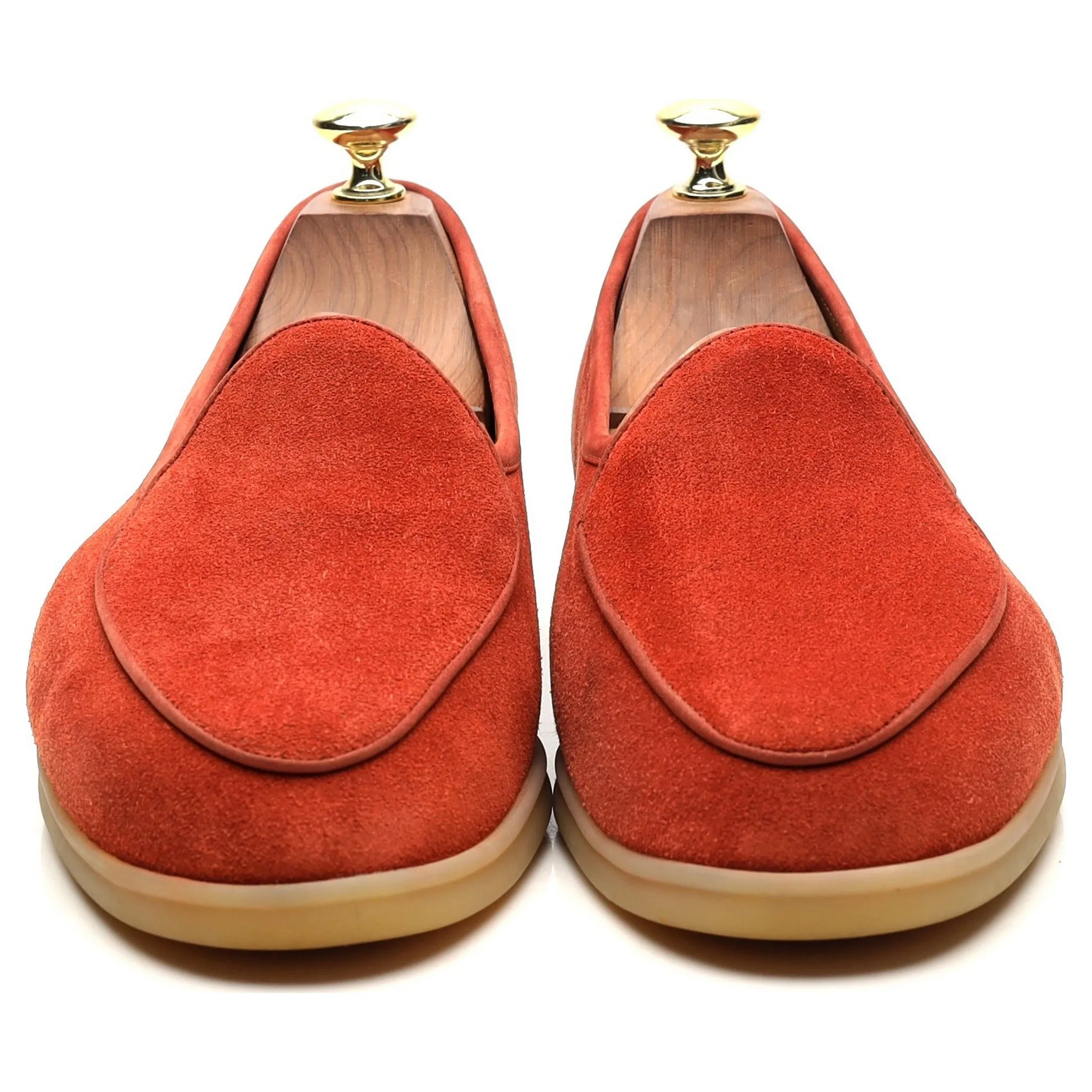 'Sagan Stride' Orange Suede Slip On Loafers UK 7 / UK 7.5