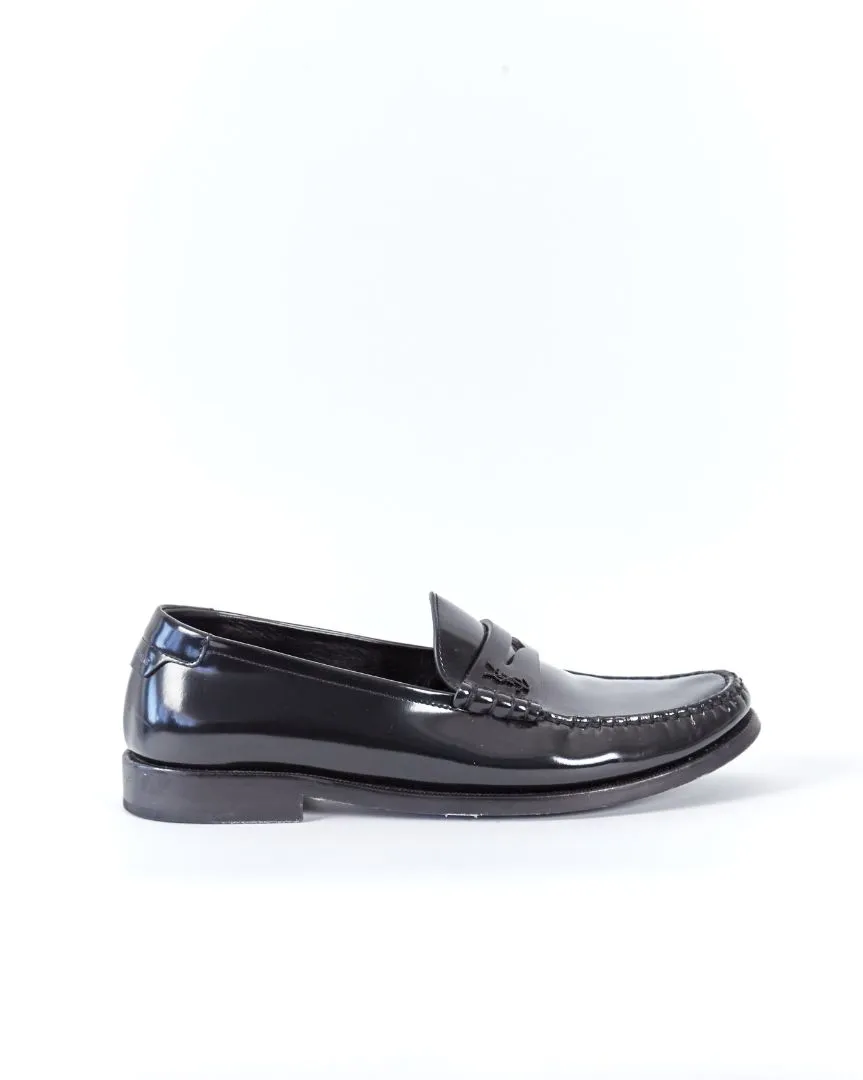 Saint Laurent 'le penny' patent loafers, black, 39