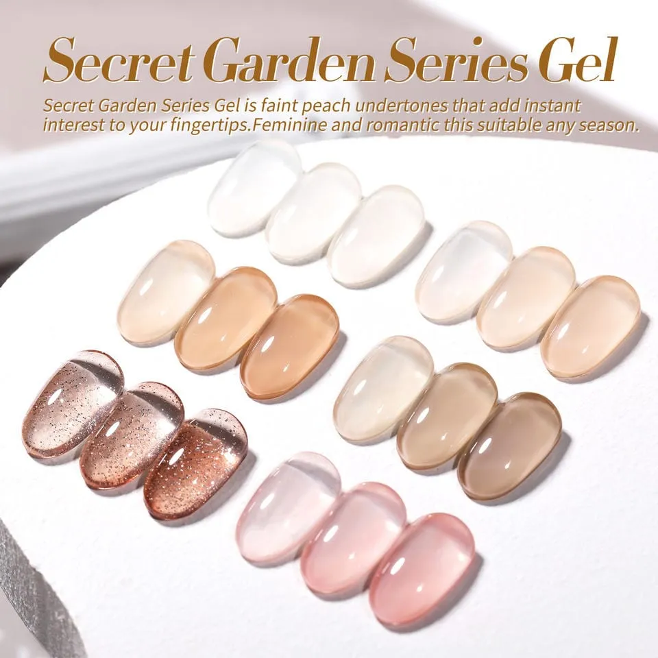 Secret Garden - Jelly Nude Gel Polish 6 Colour Set