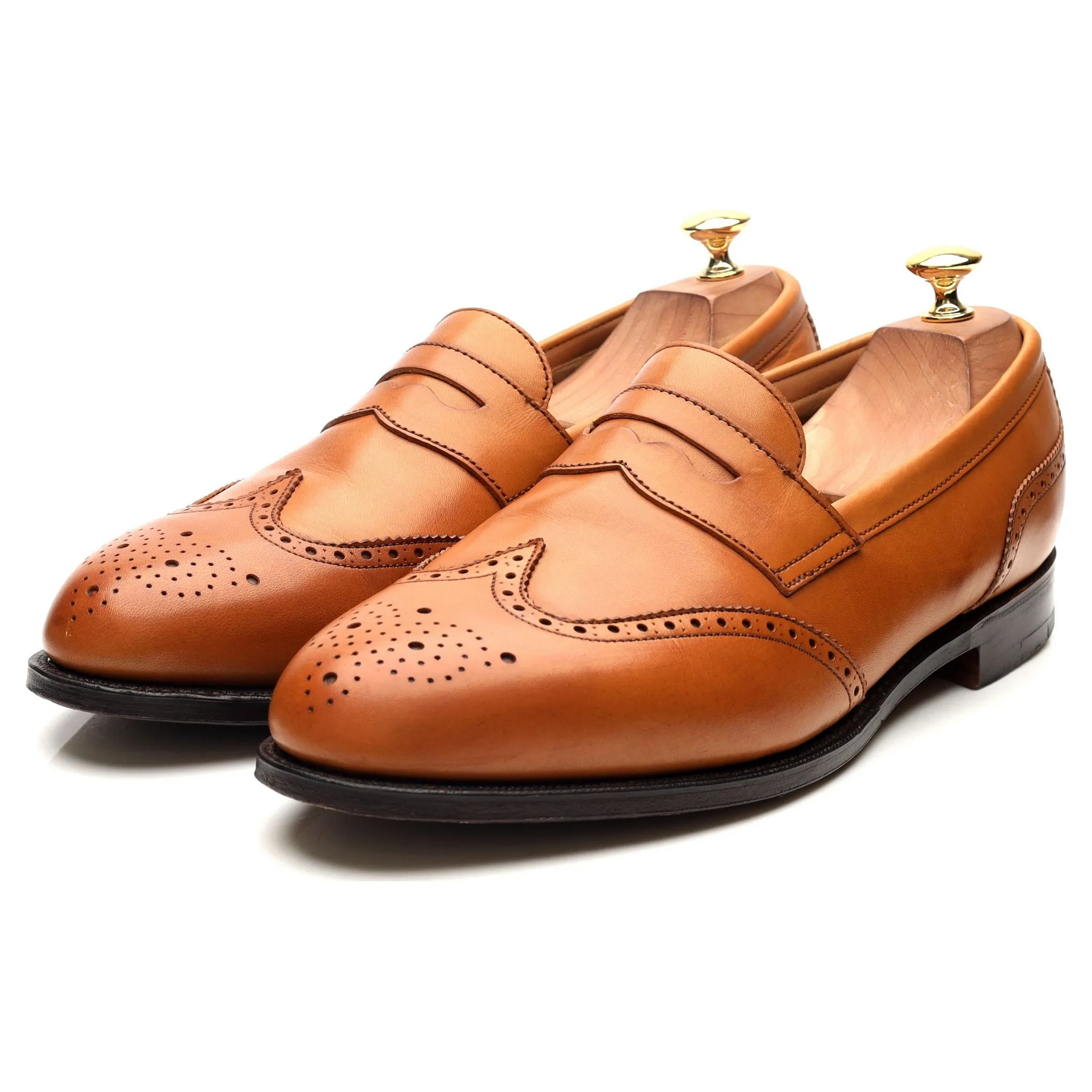 Shipton & Heneage 'Burghley' Tan Brown Leather Loafers UK 10.5 EX