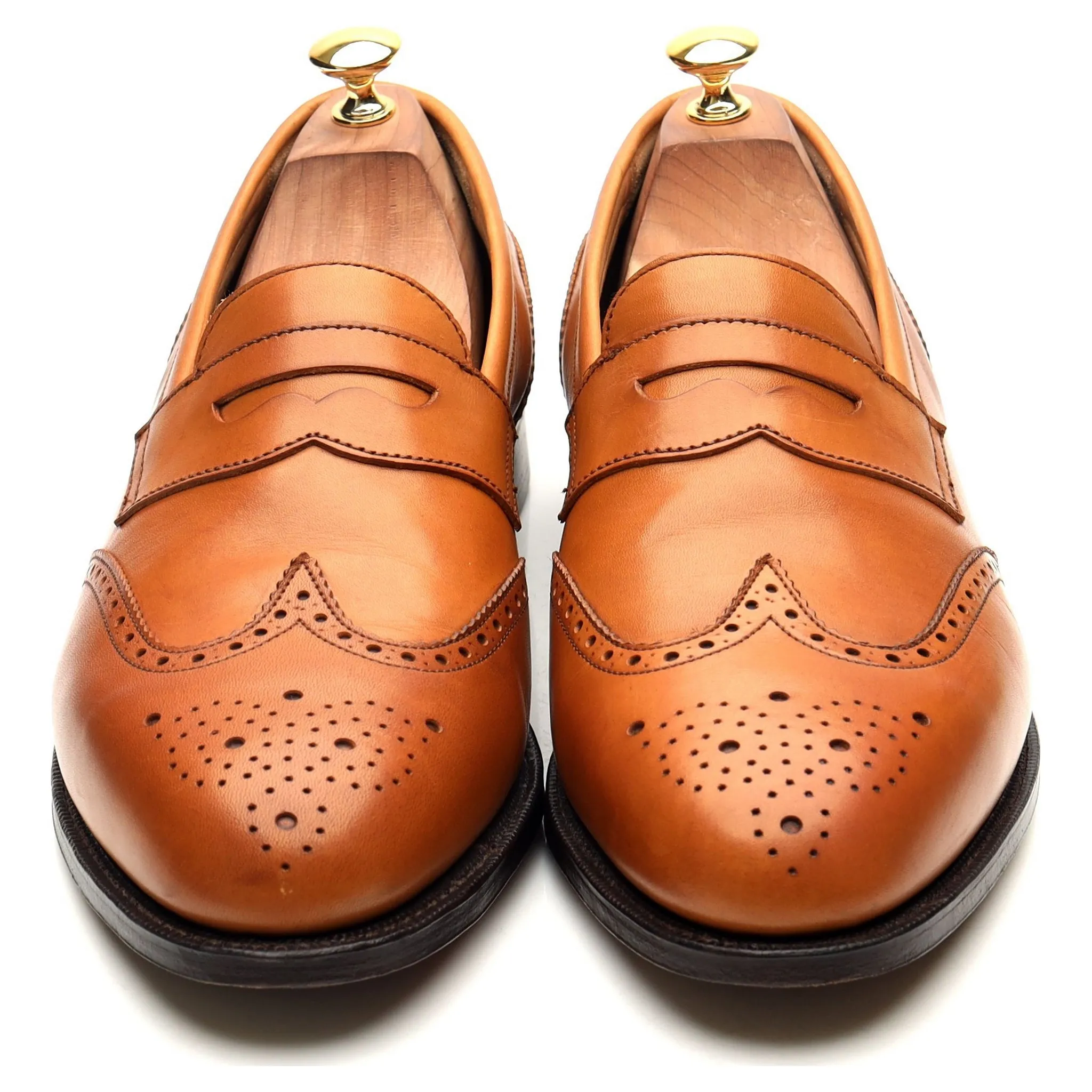 Shipton & Heneage 'Burghley' Tan Brown Leather Loafers UK 10.5 EX