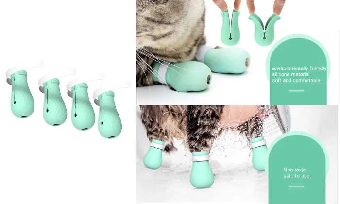 Silicone Anti-scratch Cat Shoes