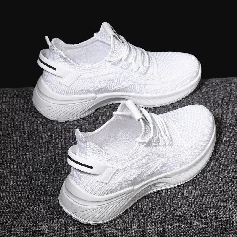 Summer Sports Women's Flying Weaving Versatile Breathable Lightweight Anti Slip Soft Sole Casual Shoes