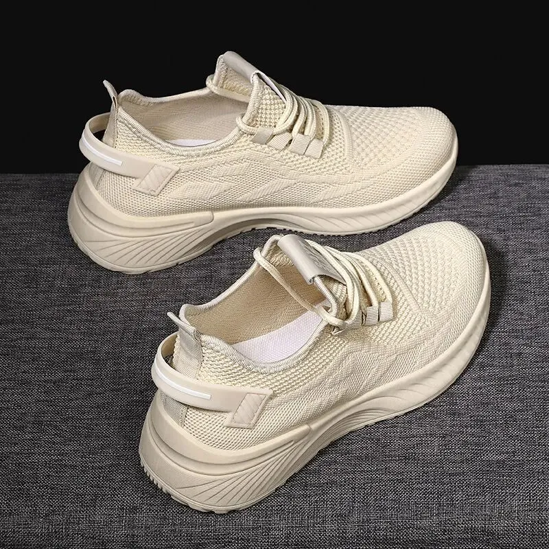 Summer Sports Women's Flying Weaving Versatile Breathable Lightweight Anti Slip Soft Sole Casual Shoes