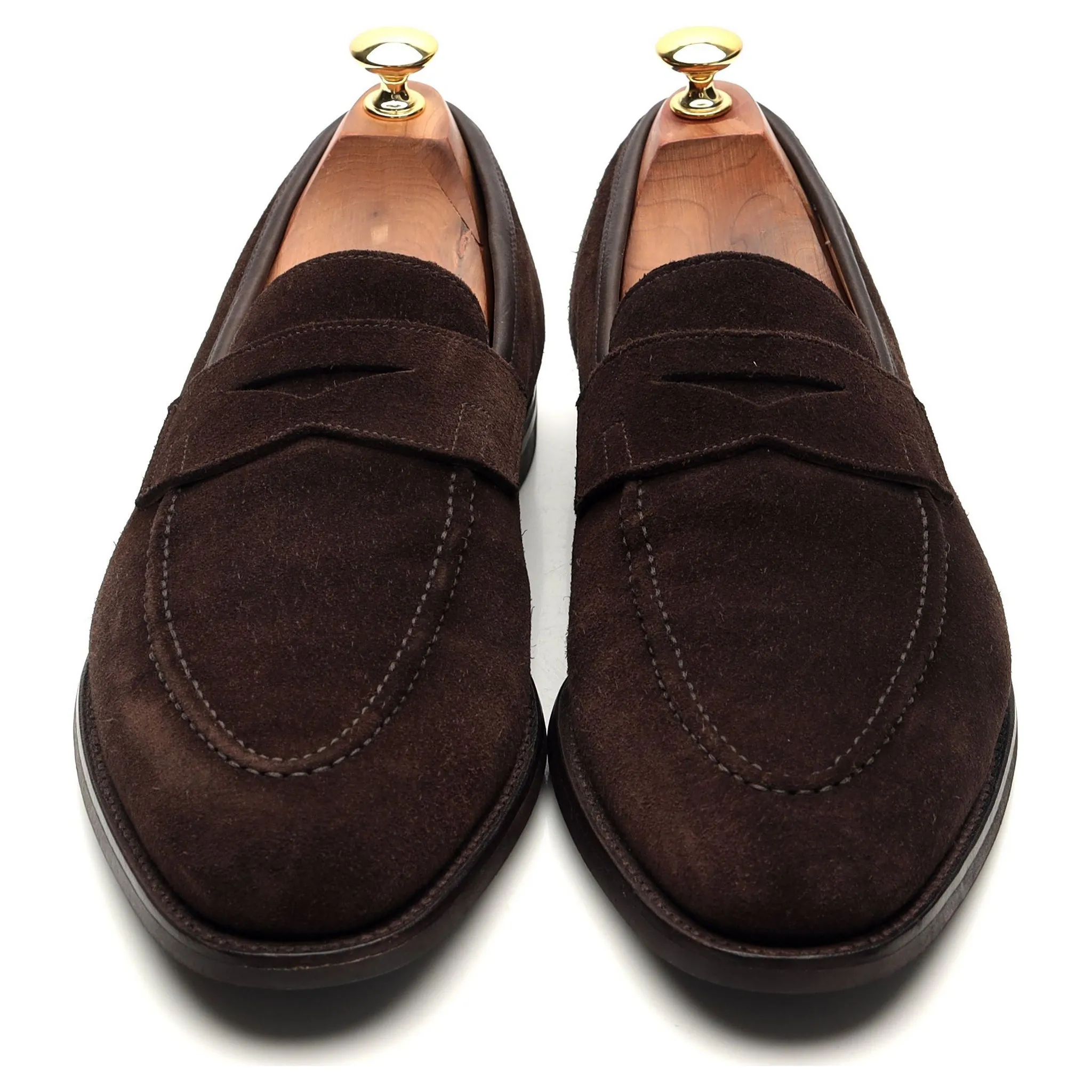 'Sydney' Dark Brown Suede Loafers UK 9.5 E