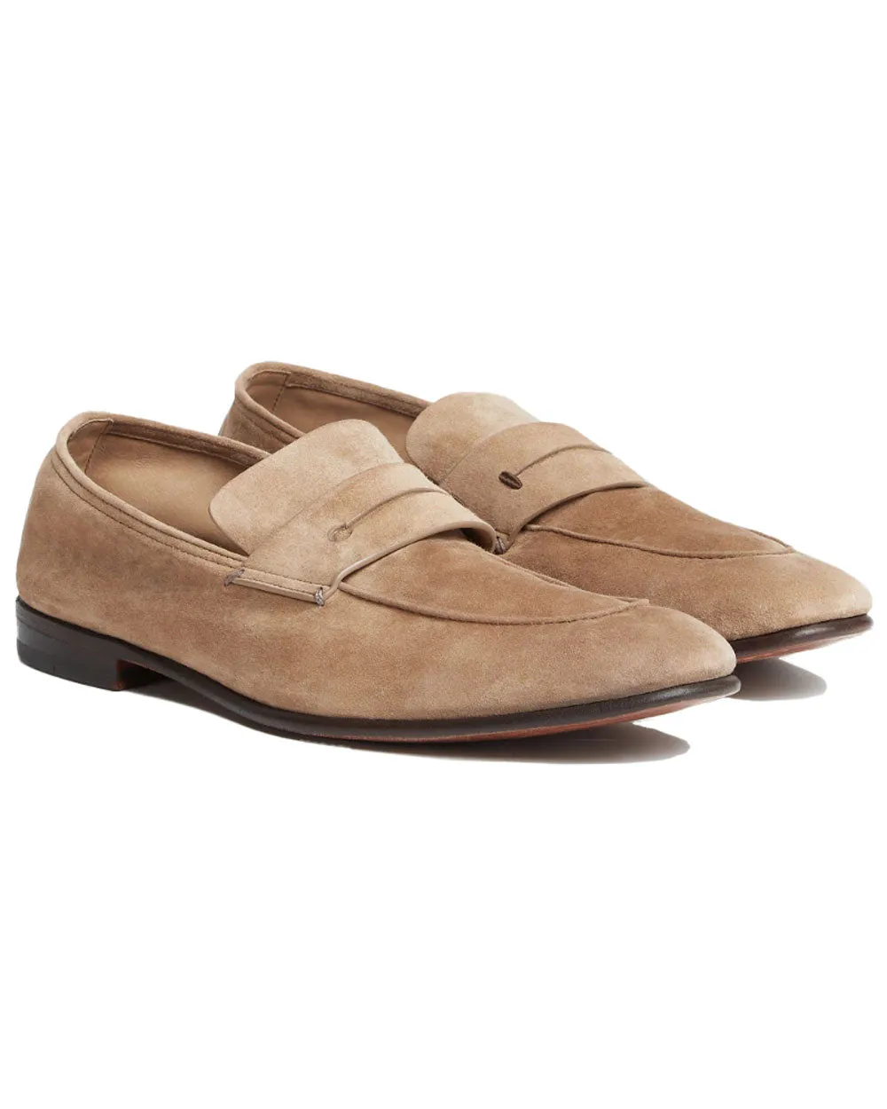 Tan L’Asola Suede Penny Loafer