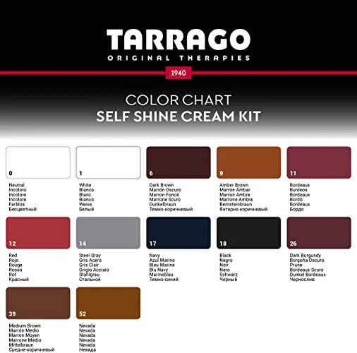 Tarrago Self Shine Shoe Cream Kit | Polish for Leather Boots and Shoes