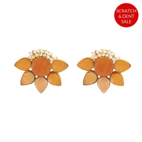 Teejh Aahan Orange Stone Earrings - Sample