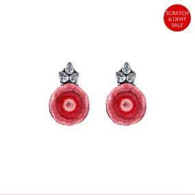 Teejh Harika Red Silver Oxidised Earring - Sample