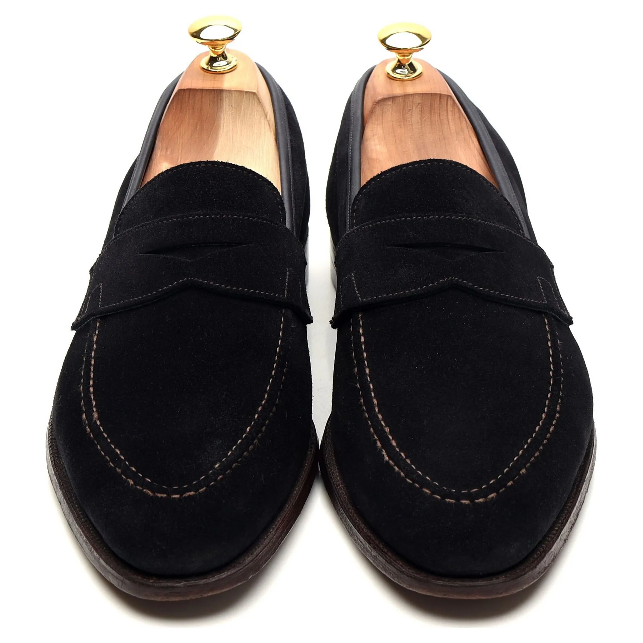 'Teign' Navy Blue Suede Loafers UK 9.5 E