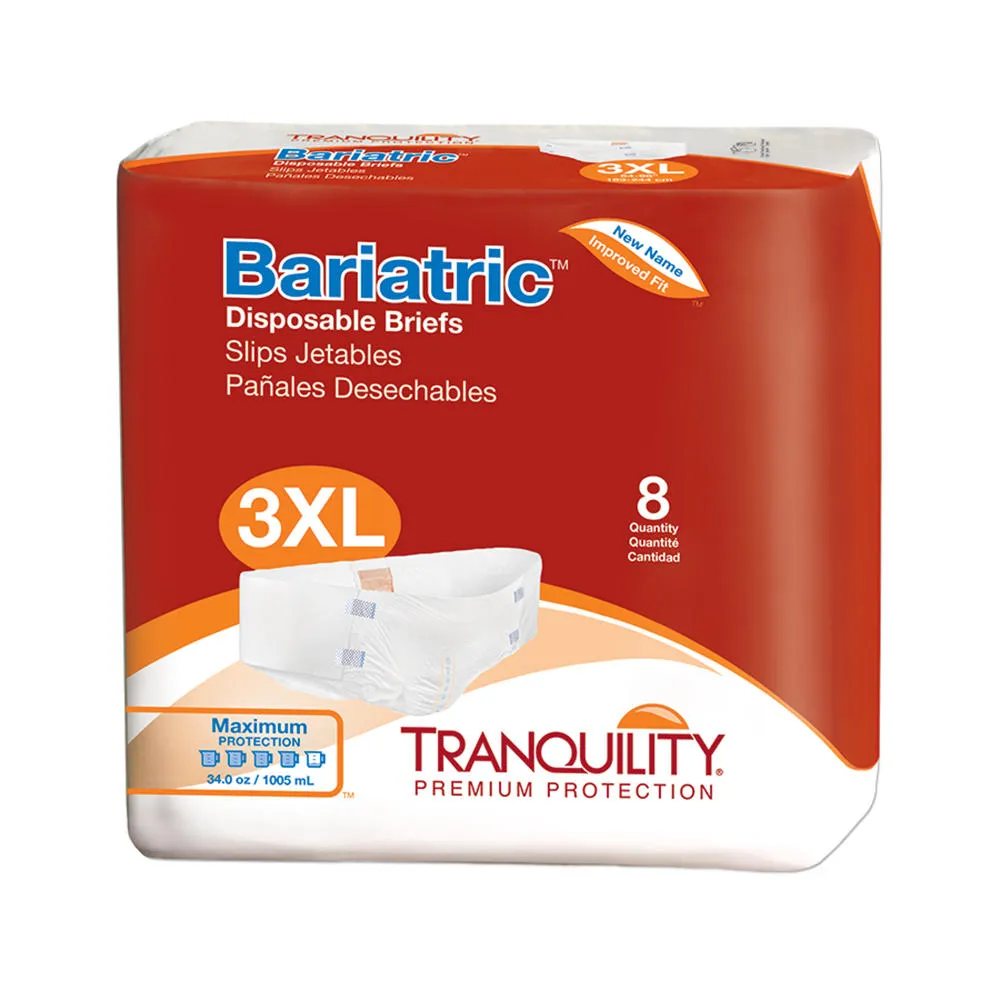 Tranquility 3XL Disposable Bariatric Adult Briefs