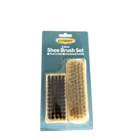 Two Brush Shoe Polish Set Pure Bristles Shoes Boots