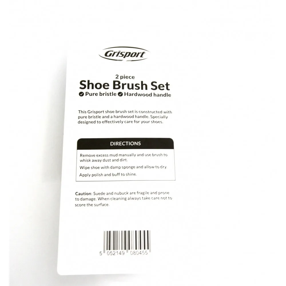 Two Brush Shoe Polish Set Pure Bristles Shoes Boots