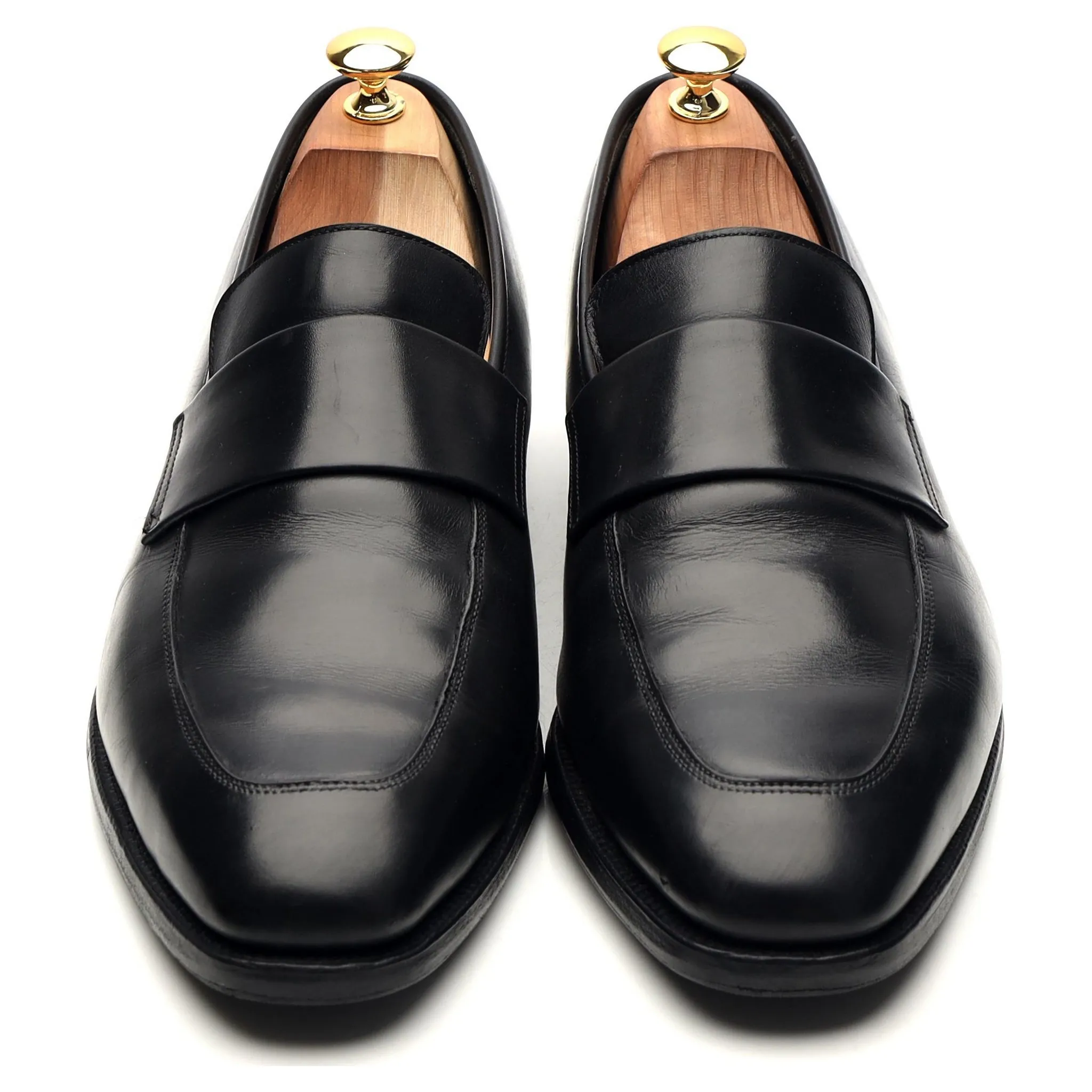 'Walton' Black Leather Loafers UK 11 E