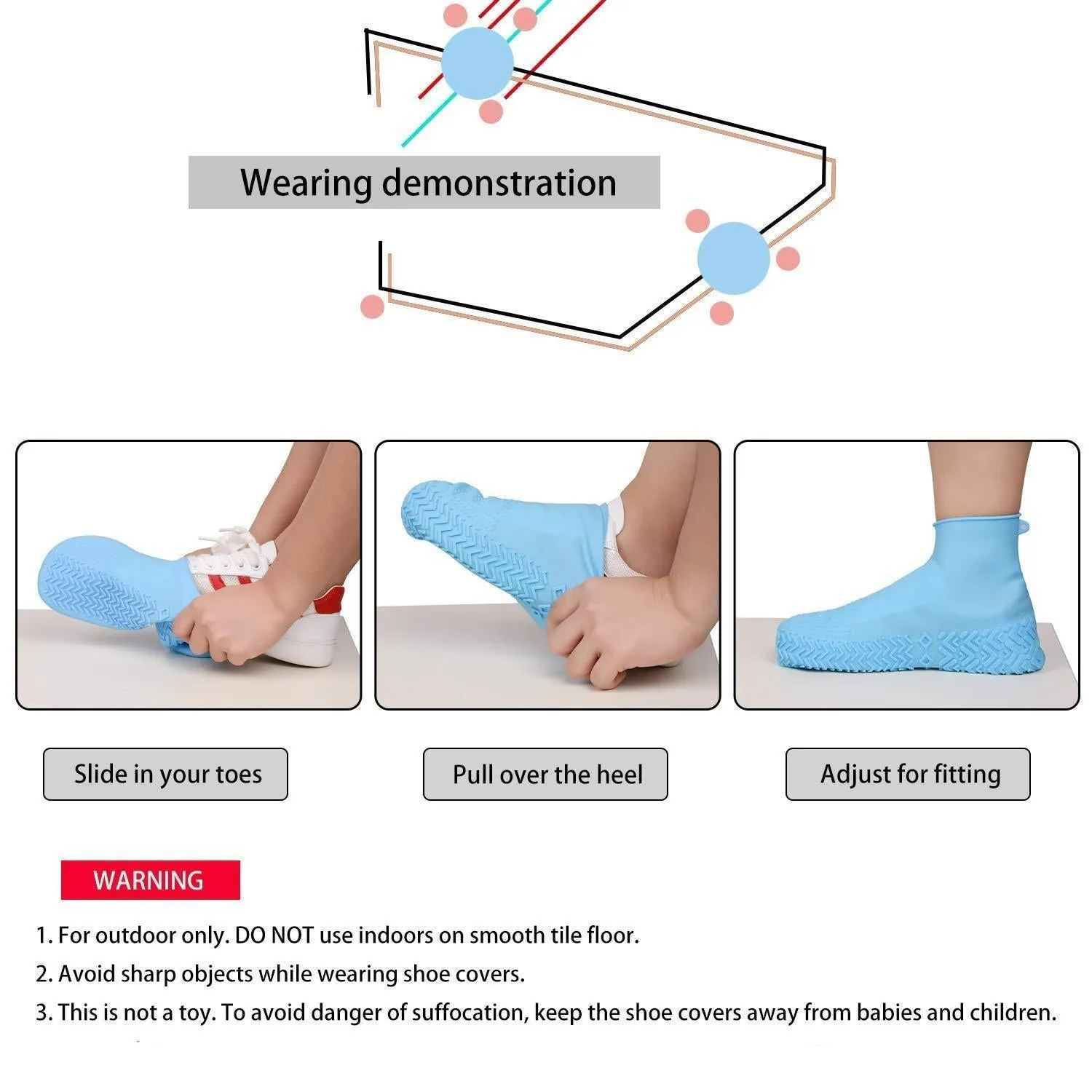 Waterproof Silicone Monsoon Shoe Covers