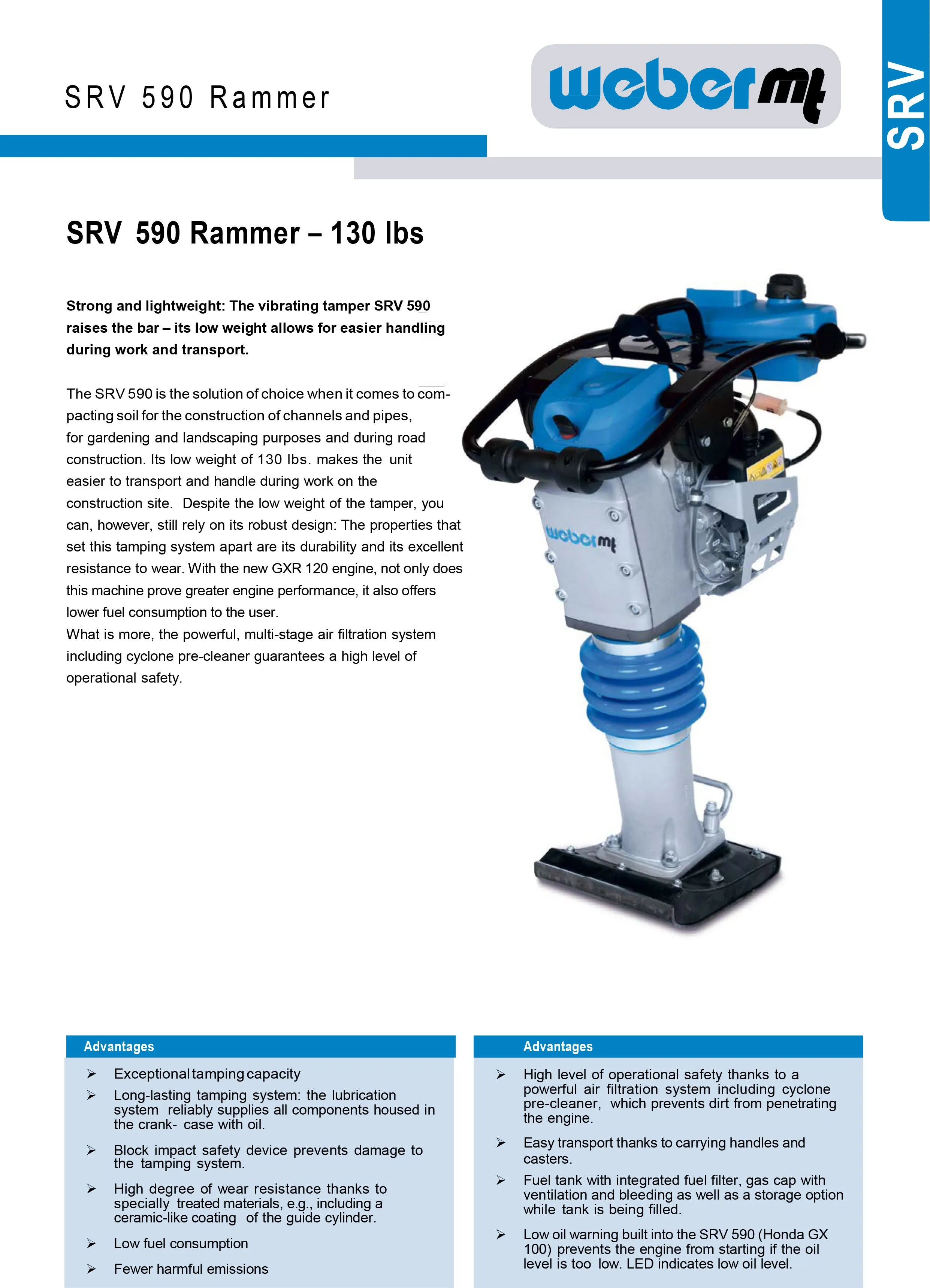 Weber SRV 590-11 Rammer - Call 860-870-8665 for Special Pricing & Payment Options