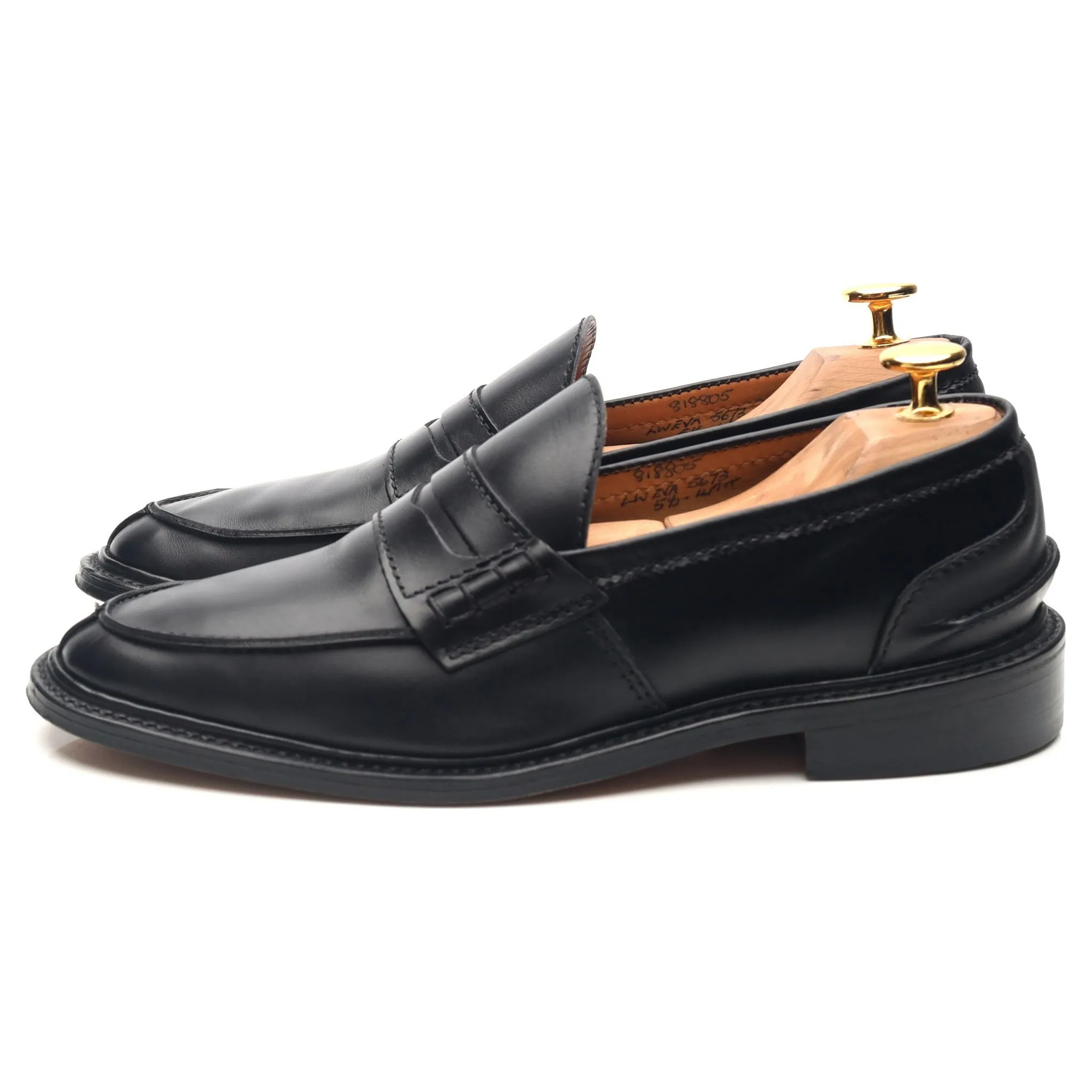 Women's 'Lweva' Black Leather Loafers UK 5.5