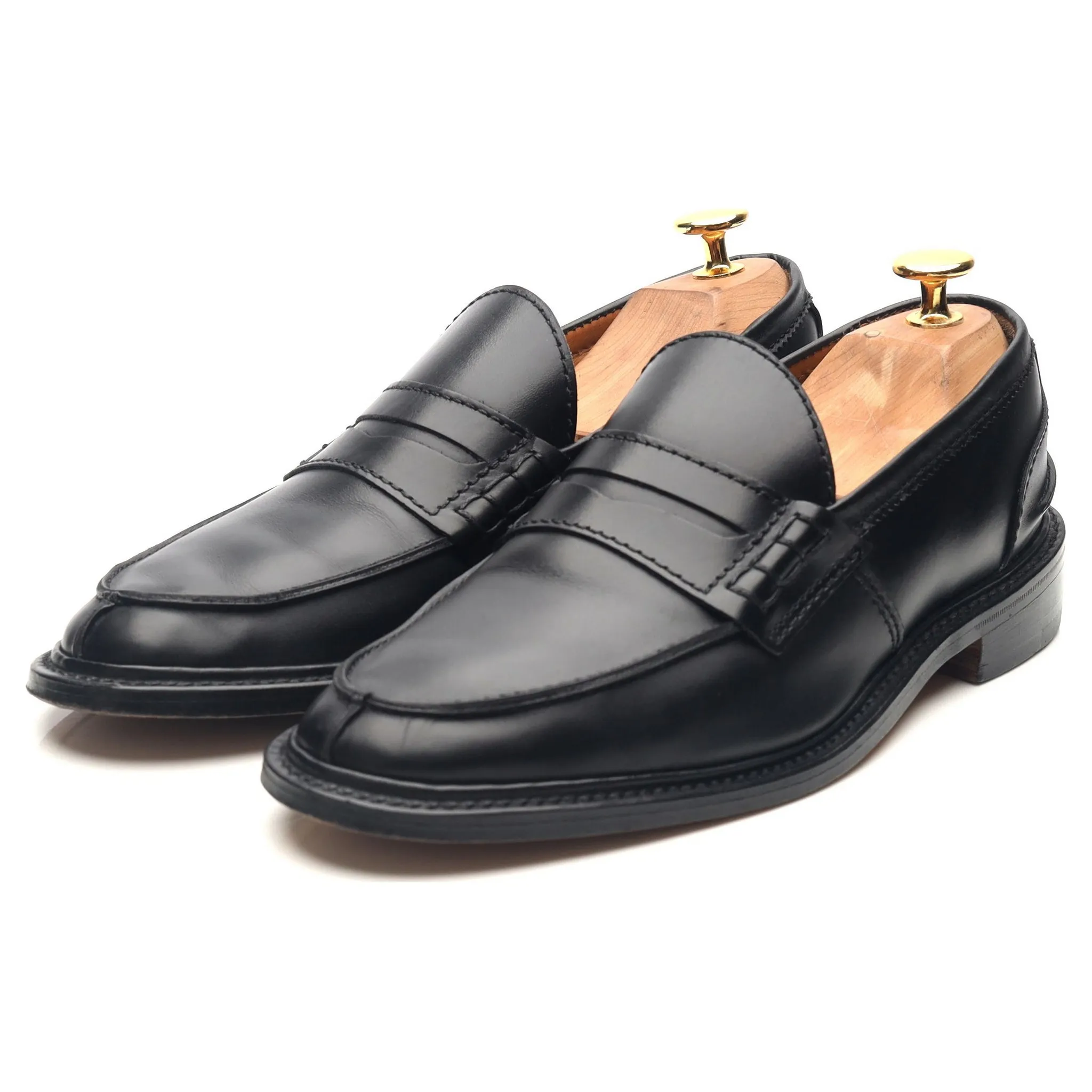 Women's 'Lweva' Black Leather Loafers UK 5.5