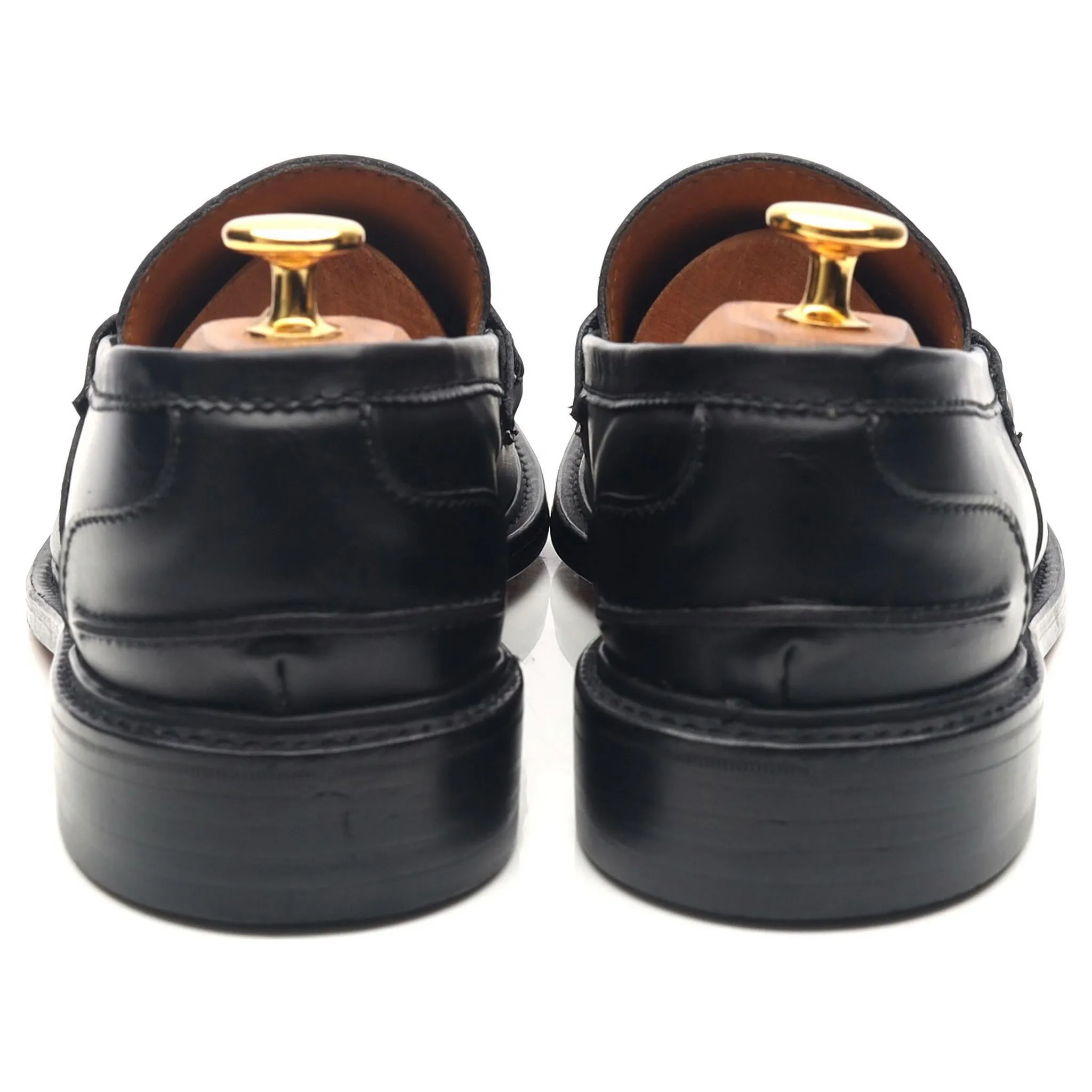 Women's 'Lweva' Black Leather Loafers UK 5.5