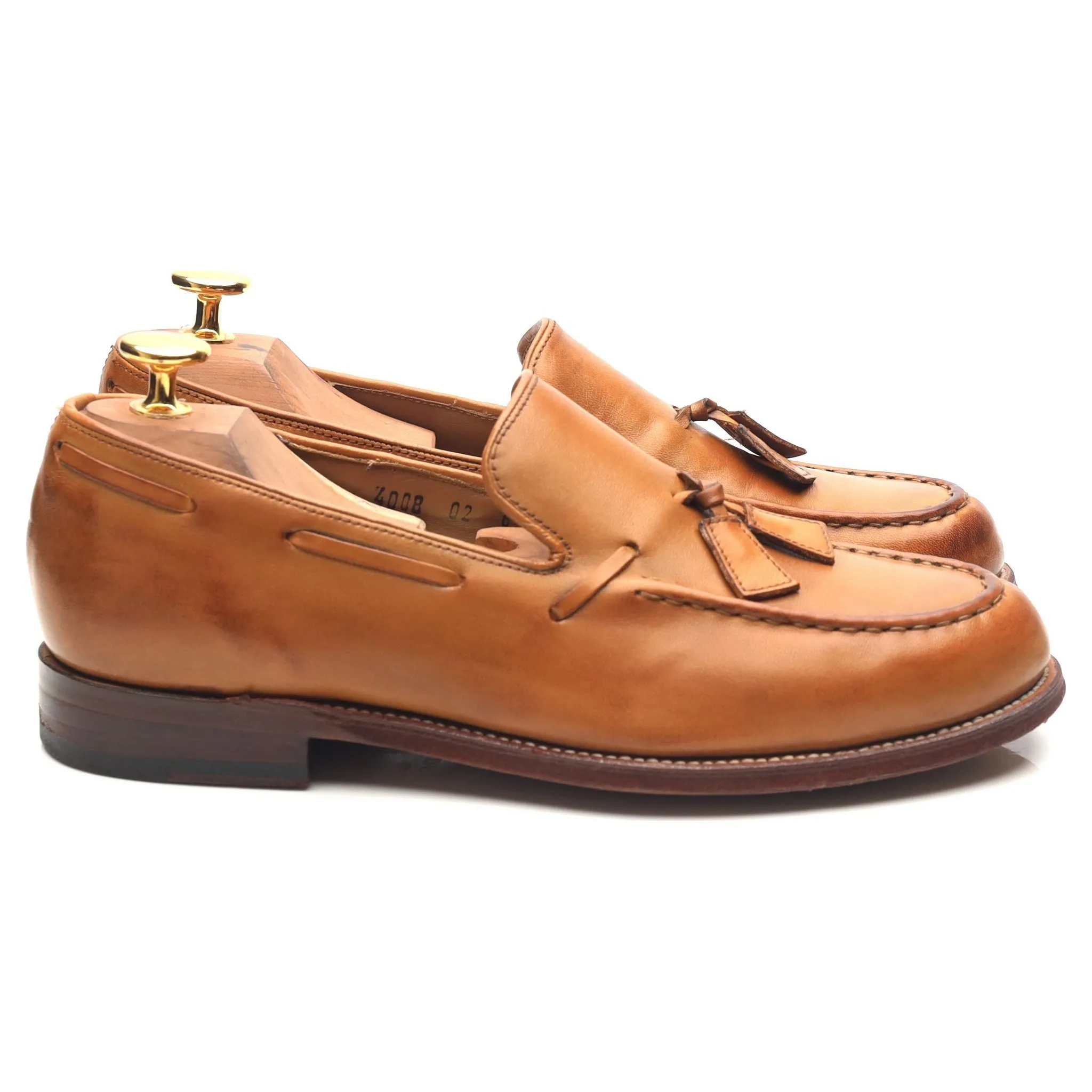 Women's Tan Brown Leather Loafers UK 6