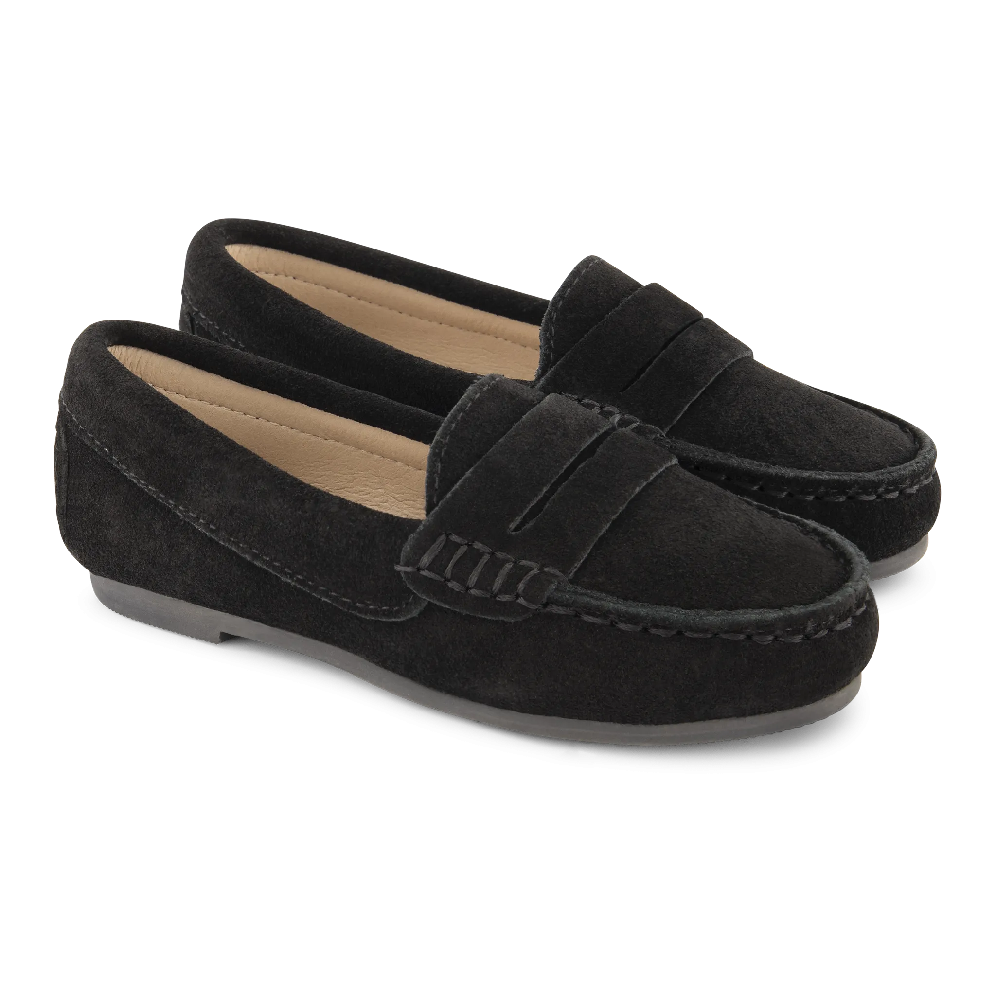 Zeebra Black Suede Penny Loafer [Final Sale]